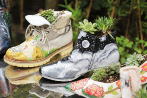 làm chậu hoa từ phế liệu