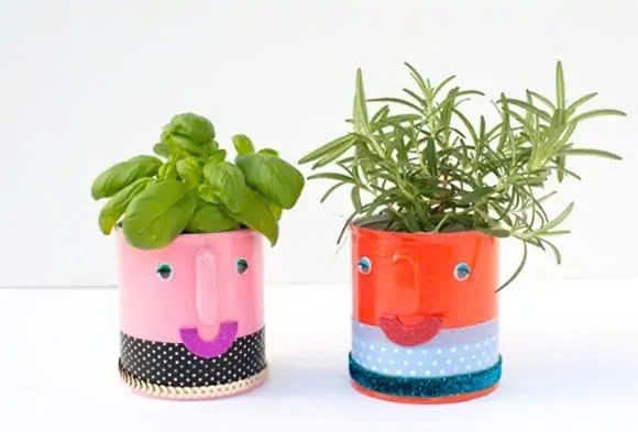 chậu cây tái chế