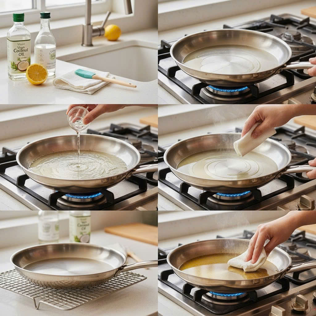 Cách tôi chảo inox