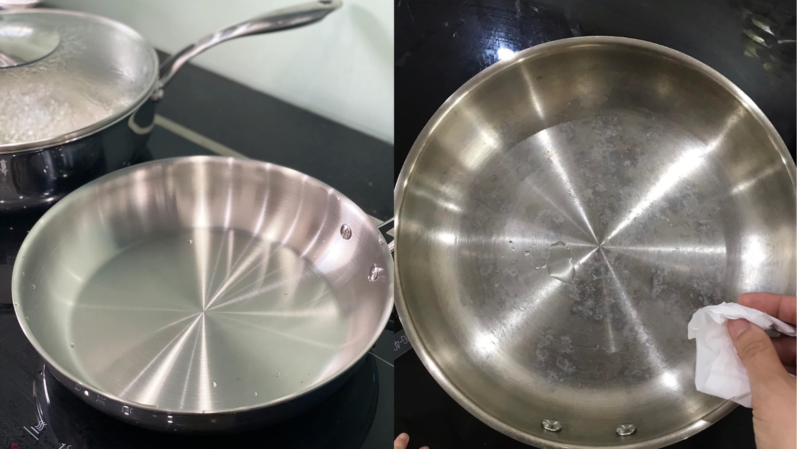 cách tôi chảo inox