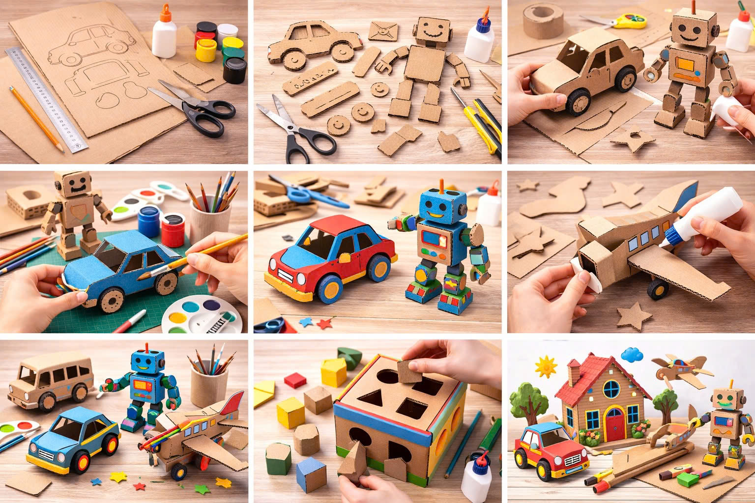 làm đồ handmade từ bìa carton