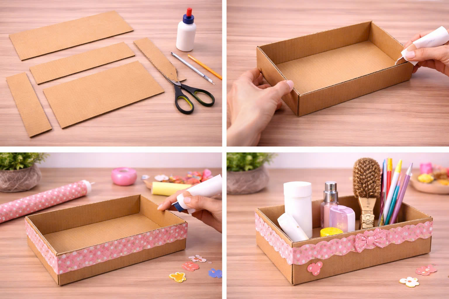 làm đồ handmade từ bìa carton