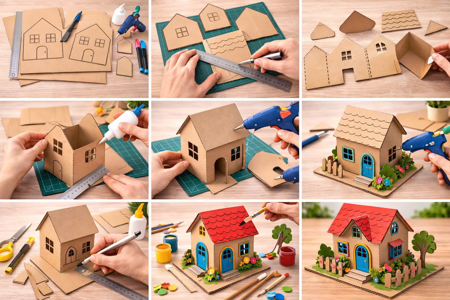 làm đồ handmade từ bìa carton