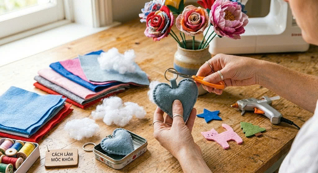 làm đồ handmade bằng vải vụn