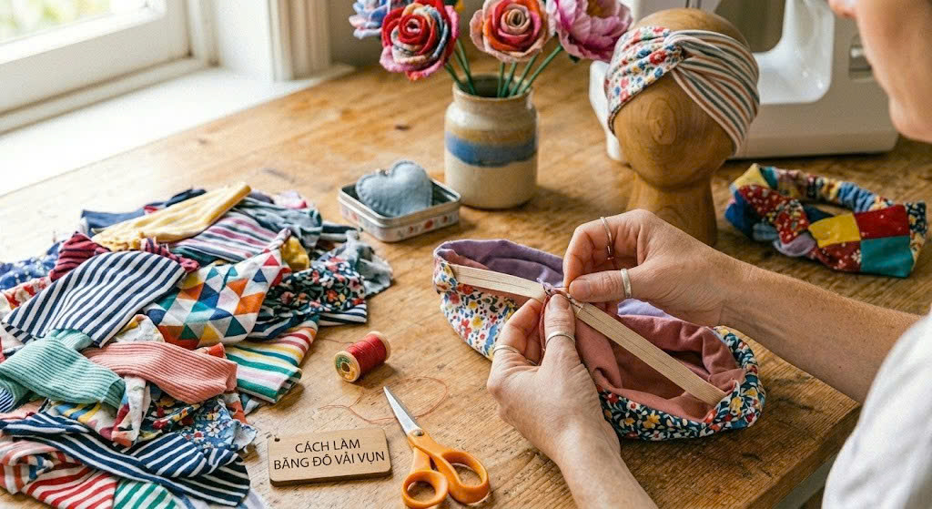 làm đồ handmade bằng vải vụn
