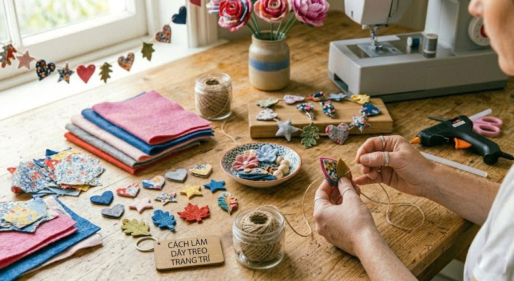 làm đồ handmade bằng vải vụn