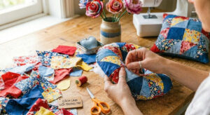 làm đồ handmade bằng vải vụn