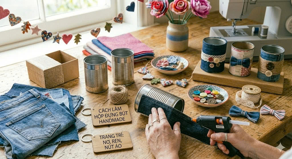 làm đồ handmade bằng vải vụn
