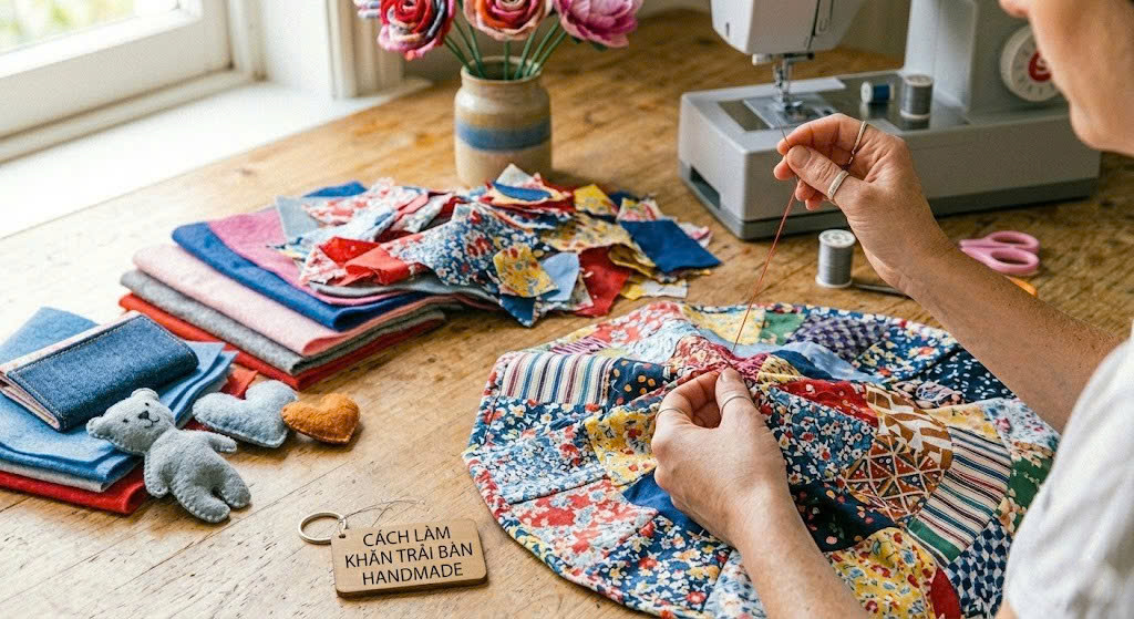 làm đồ handmade bằng vải vụn