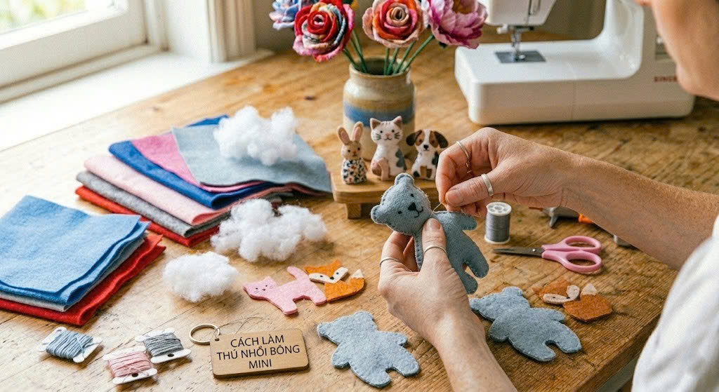 làm đồ handmade bằng vải vụn