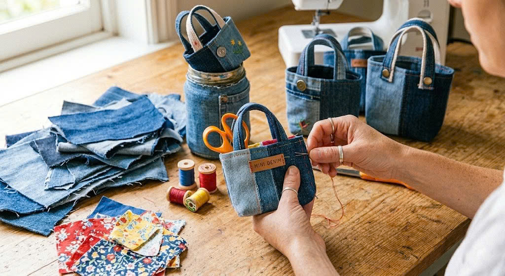 làm đồ handmade bằng vải vụn