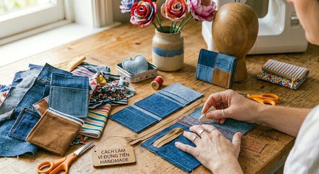 làm đồ handmade bằng vải vụn
