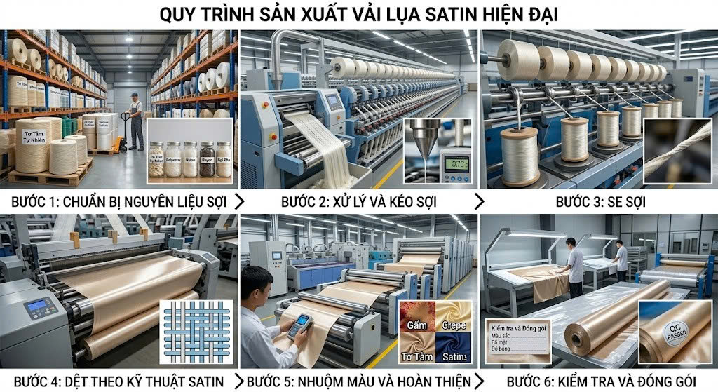 vải lụa satin