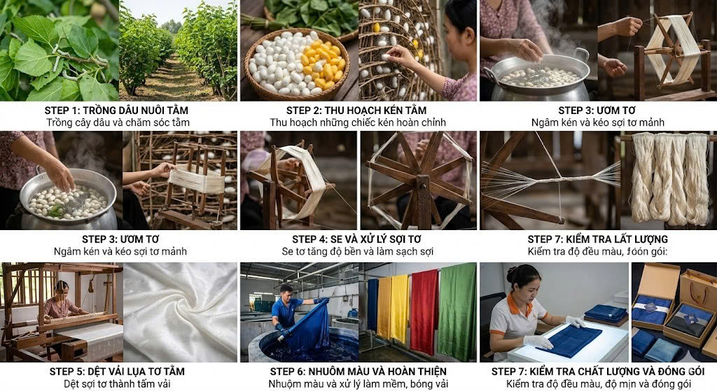 vải lụa tơ tằm