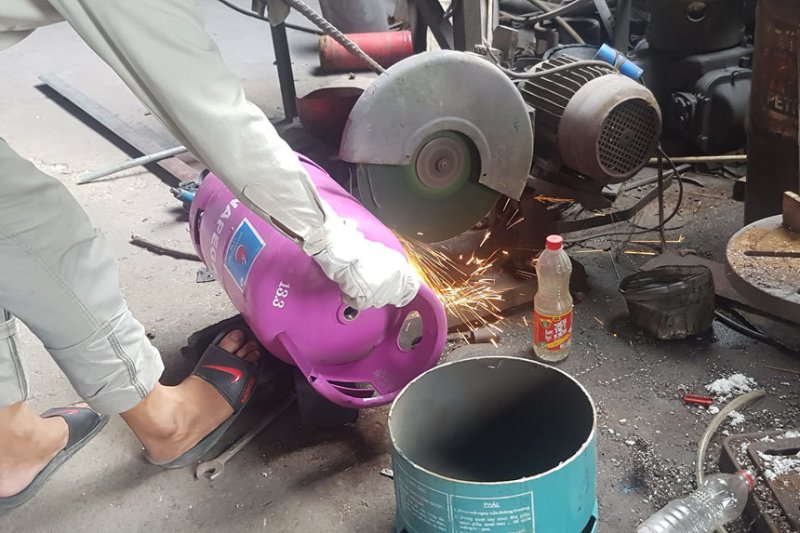 thu mua vỏ bình gas cũ