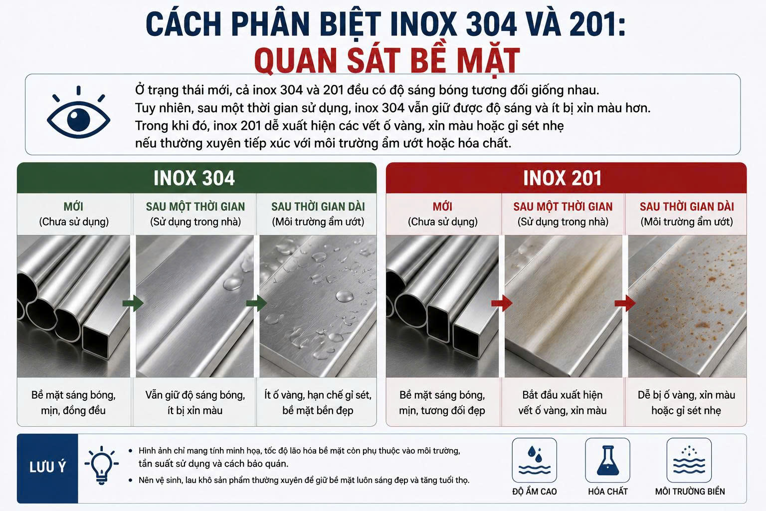 inox 304 và 201