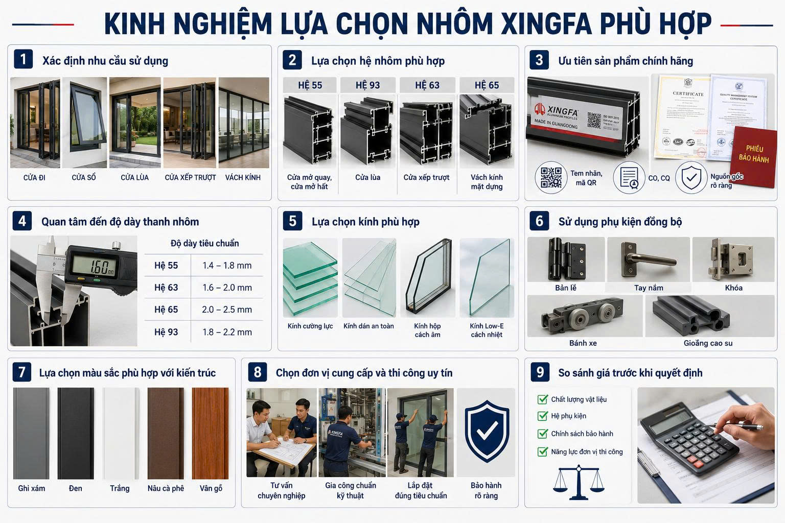 nhôm xingfa